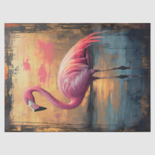 Flamingo Golden Sunset Paint Decoupage Tissue Paper