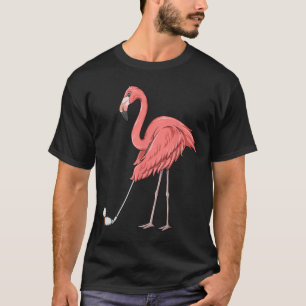 Flamingo Golf Flamingo Playing Golf Golfer T-Shirt