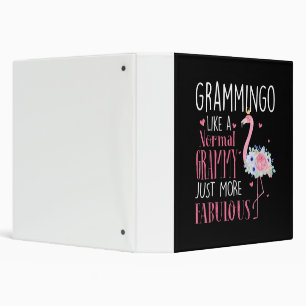 Flamingo Grammingo Like A Normal Grammy Gift Funny Binder