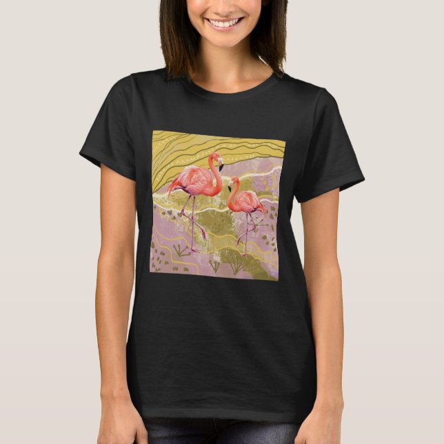 flamingo  graphic woman's T-Shirt (Front)