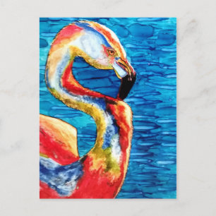 Flamingo Greeting! Postcard