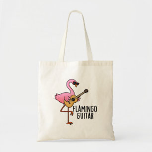 Flamingo Guitar Funny Music Pun  Tote Bag