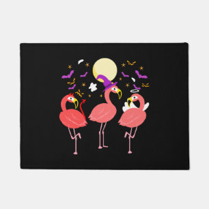 Flamingo Halloween Doormat