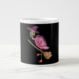 Flamingo   Halloween Flamingo Witch Scary Party Large Coffee Mug