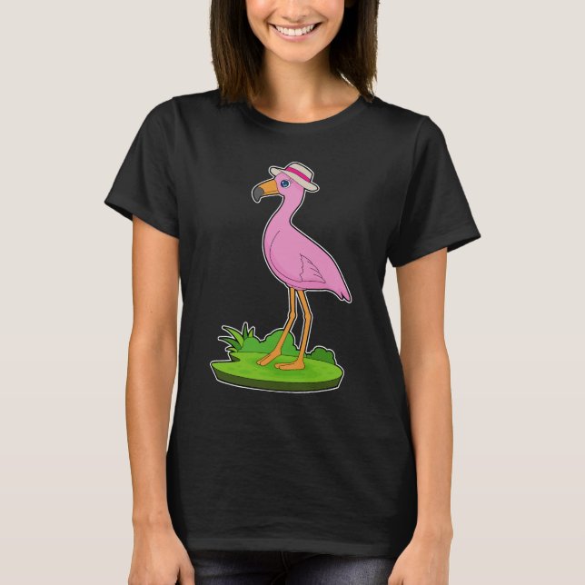 Flamingo Hat T-Shirt (Front)