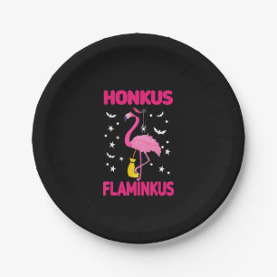 Flamingo Honkus Flaminkus Gift Halloween Flamingo Paper Plate