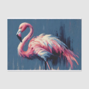 Flamingo Impressionism Painting Decoupage Tissue Paper