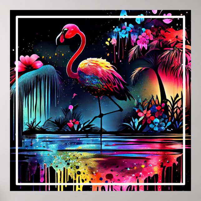 Flamingo in A Lake-63852 Poster (Front)