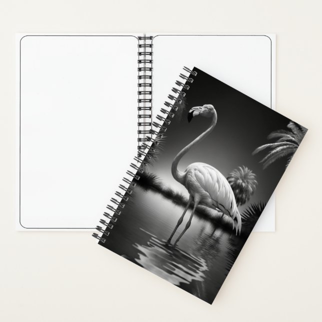 Flamingo in a Pool Notebook (Inside)