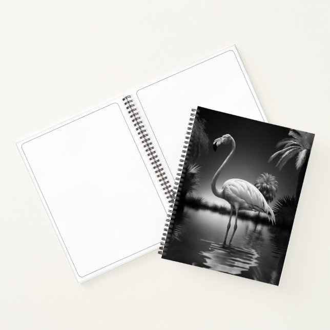 Flamingo in a Pool Notebook (Inside)