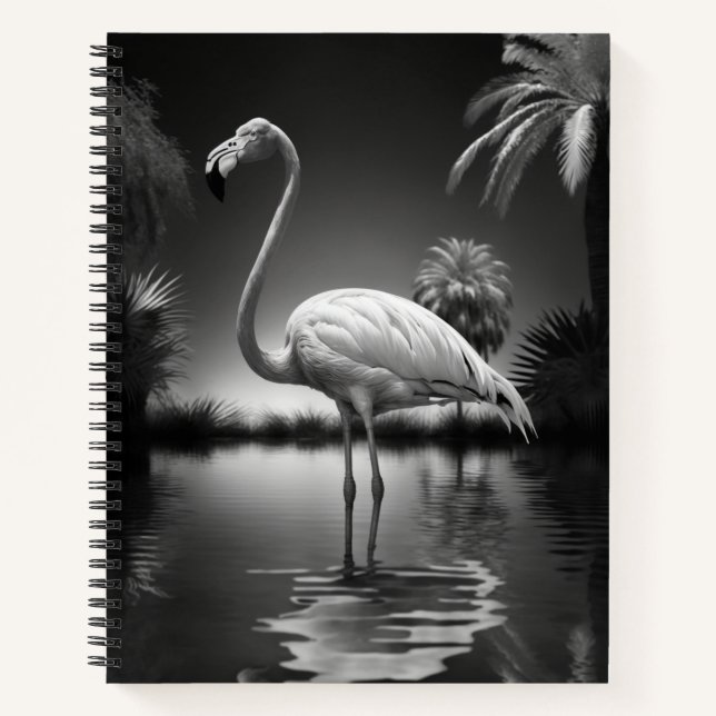 Flamingo in a Pool Notebook (Front)