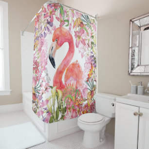 Flamingo in Flower Jungle - Summer Pattern