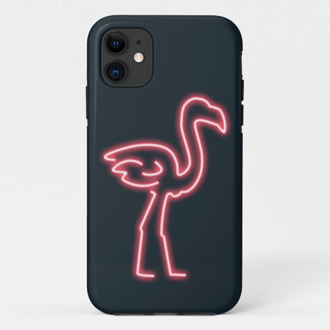 Flamingo in Neon Pink Case-Mate iPhone Case (Back)