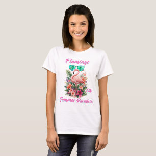 Flamingo in Summer Paradise  T-Shirt