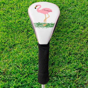 Flamingo In The Grass Golf Head Cover