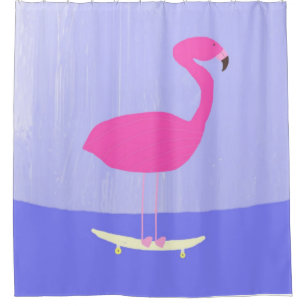 flamingo in the skateboard painting art