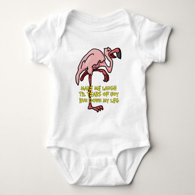 Flamingo Incontinence Baby Bodysuit (Front)