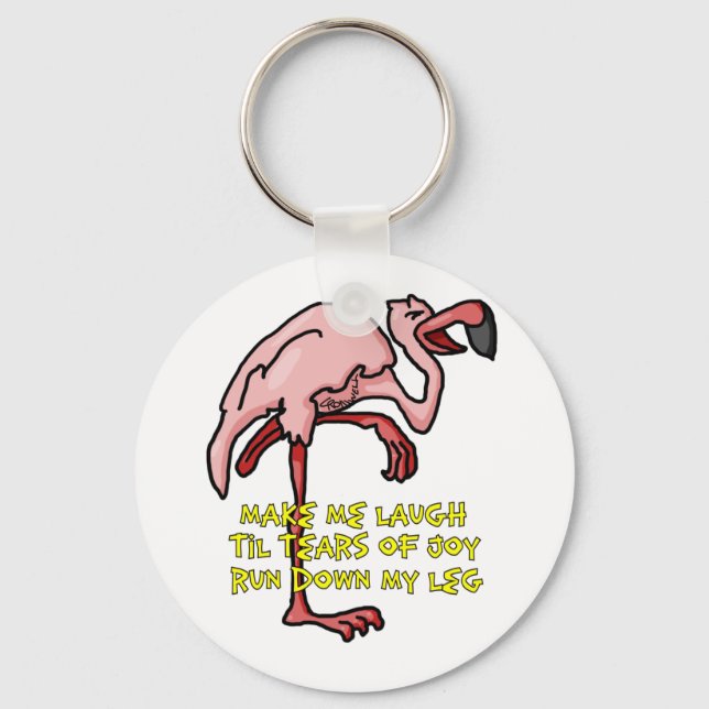 Flamingo Incontinence Keychain (Front)