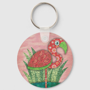 flamingo keychain