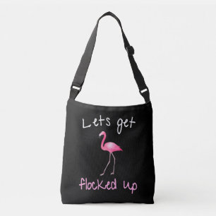 Flamingo  - Lets Get Flocked Up Crossbody Bag