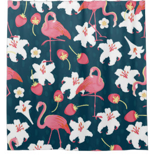 Flamingo Lilies: Tropical Vintage Design.