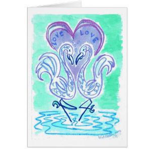 Flamingo Love (blue version)