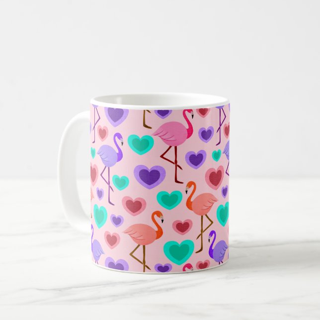 Flamingo love coffee mug (Front Left)