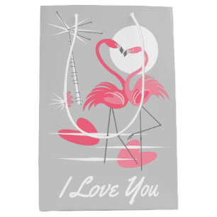 Flamingo Love I Love You gift bag medium