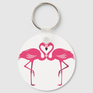 Flamingo Love Keychain