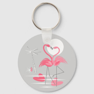 Flamingo Love keychain basic