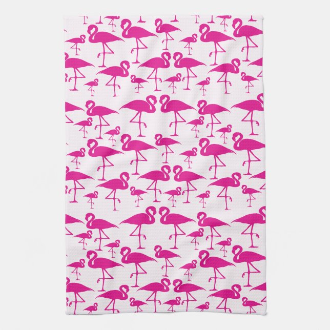 Flamingo Love Kitchen Towel (Vertical)