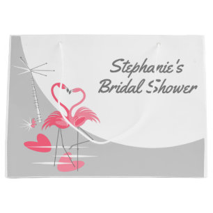 Flamingo Love Large Moon Bridal Shower large Gift Bag