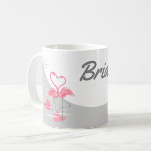 Flamingo Love Large Moon Bride mug