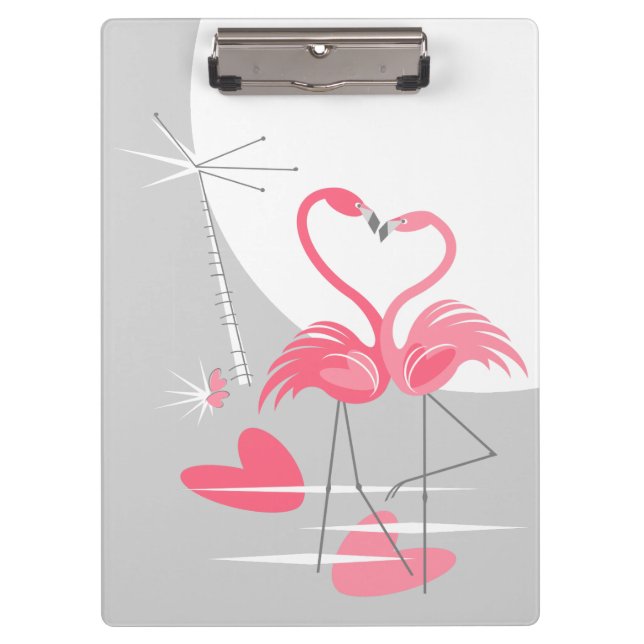 Flamingo Love Large Moon clipboard (Front)