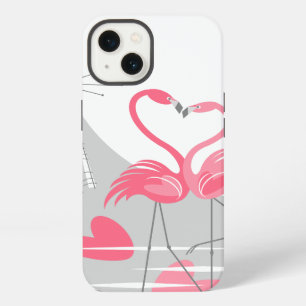 Flamingo Love Large Moon IPad Mini case vertical