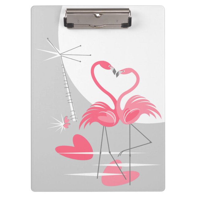Flamingo Love Large Moon Name clipboard (Front)