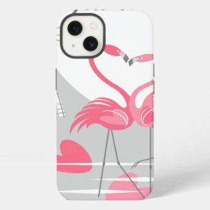 Flamingo Love Large Moon Name IPad case landscape