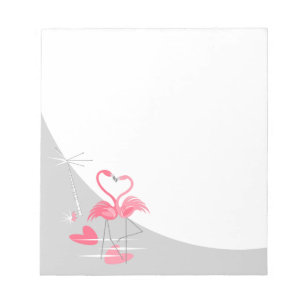 Flamingo Love Large Moon notepad