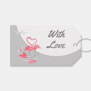 Flamingo Love Large Moon With Love landscape Gift Tags