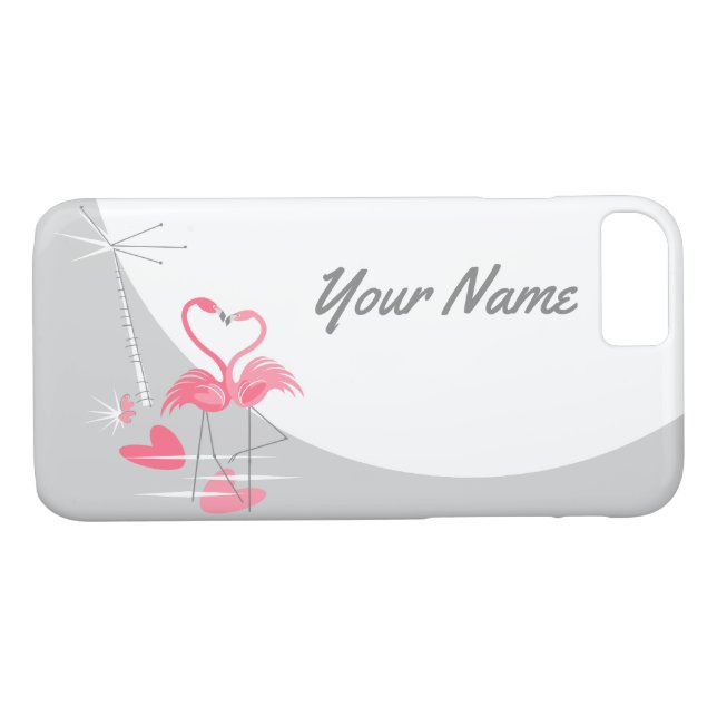 Flamingo Love Moon Name iPhone 7 case horizontal (Back (Horizontal))