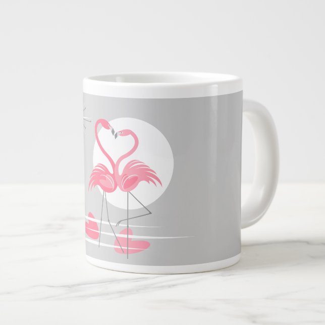 Flamingo Love mug jumbo (Front Right)