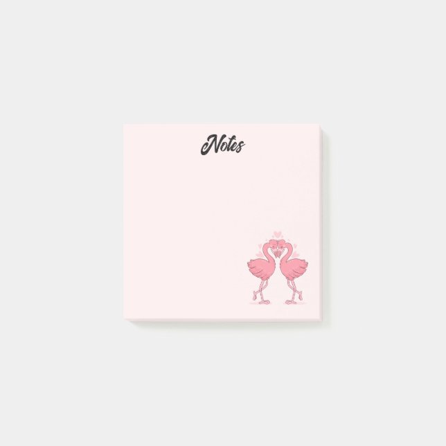 Flamingo Love Post-it Notes (Front)