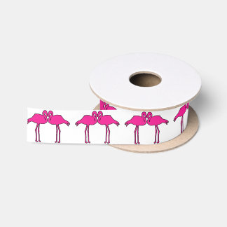 Flamingo Love Satin Ribbon