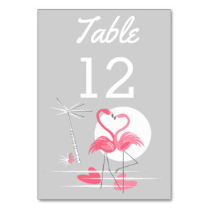 Flamingo Love table card
