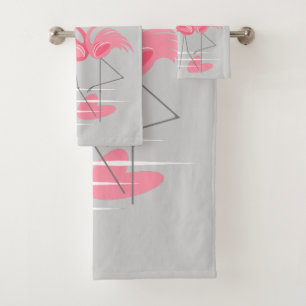 Flamingo Love towel set