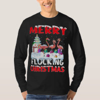 Flamingo Lover Xmas Gift Merry Flocking Christmas