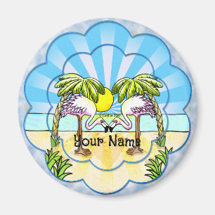 Flamingo lovers magnet