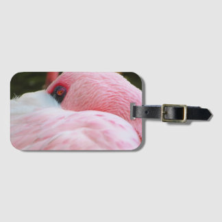 Flamingo luggage tag