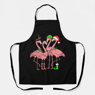 Flamingo Merry Christmas Funny Flamingo Lover Gift Apron
