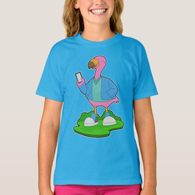 Flamingo Mobile phone T-Shirt (Front)